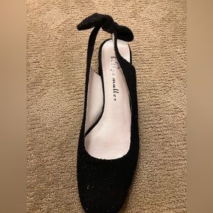 Slingback dressy black shoes